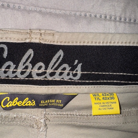 Cabela’s men’s tan/beige khaki work/dress pants straight stretch fit, sz 42 X 30 - Picture 5 of 10